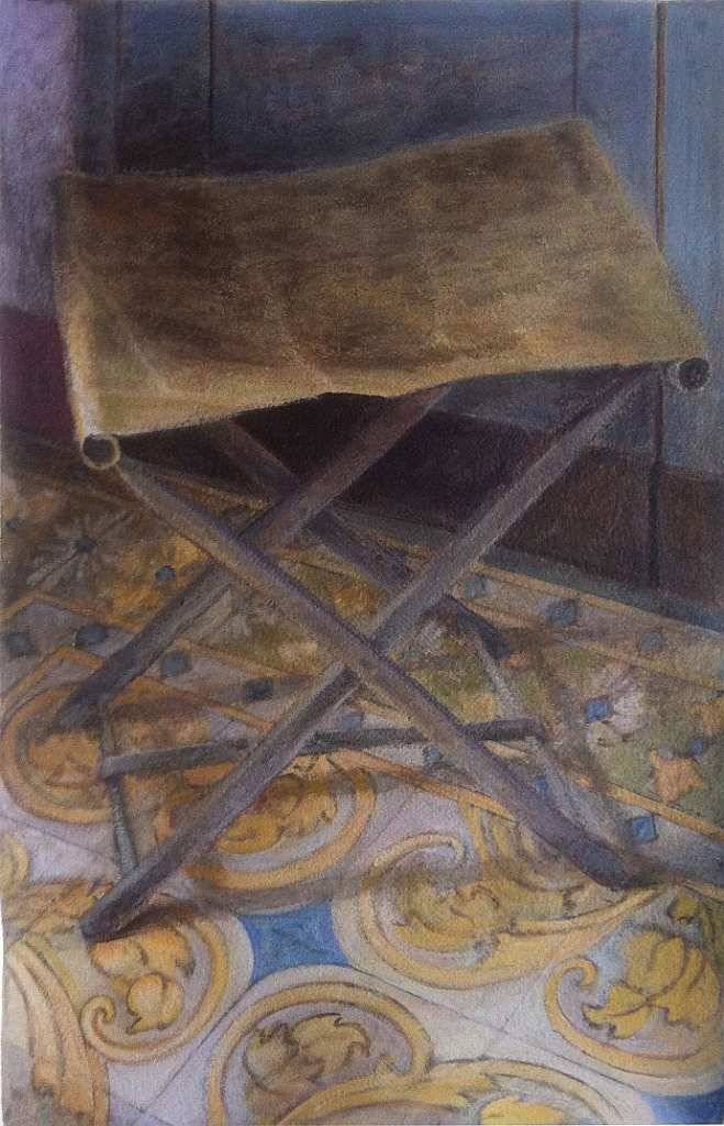 Chaises, Tempera sur papier — Emmanuel Billon