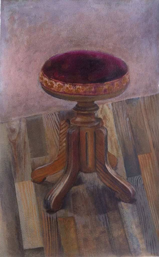 Chaises, œuvre 5, Tempera sur papier — Emmanuel Billon