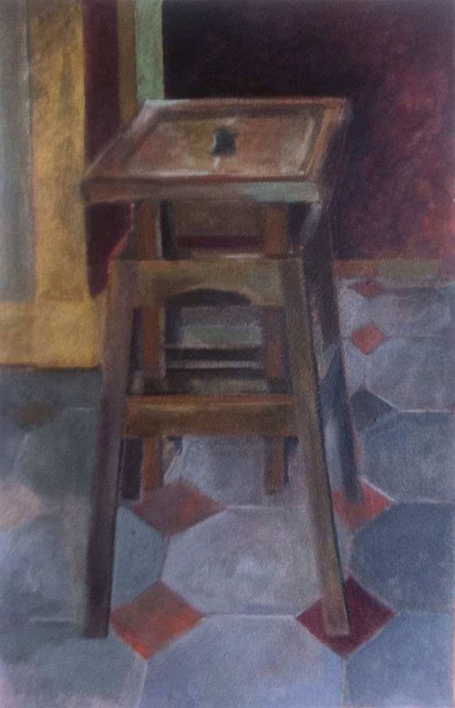 Chaises, œuvre 6, Tempera sur papier — Emmanuel Billon