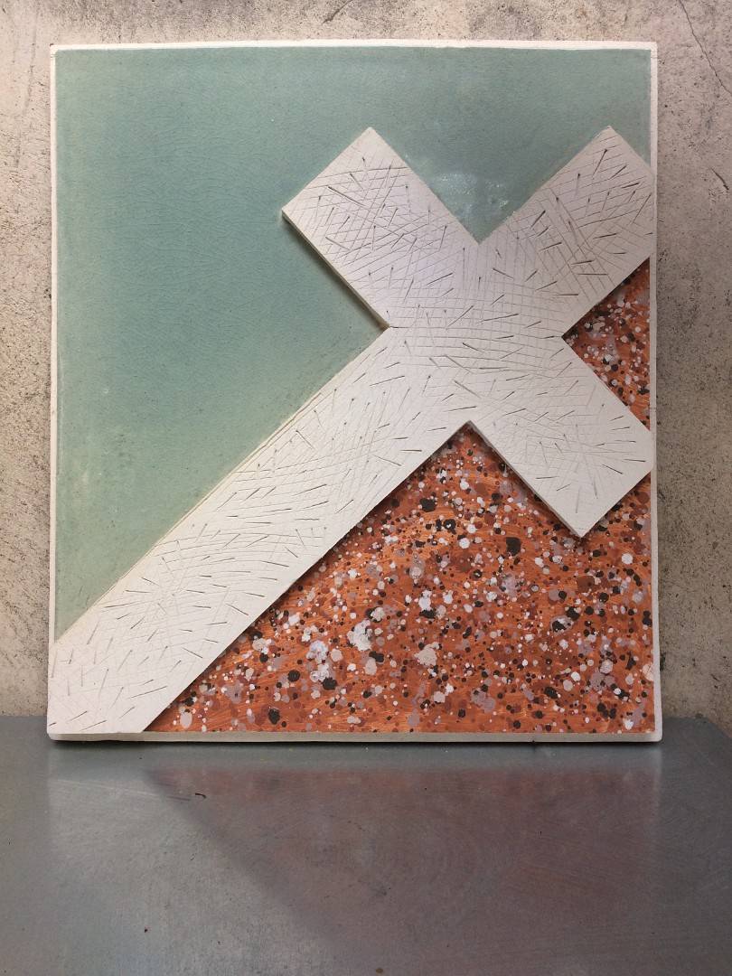 Chemin de croix — Colombes, Station II, Céramique émaillée — Emmanuel Billon