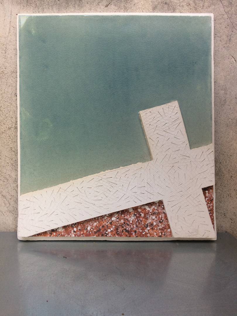 Chemin de croix — Colombes, Station III, Céramique émaillée — Emmanuel Billon