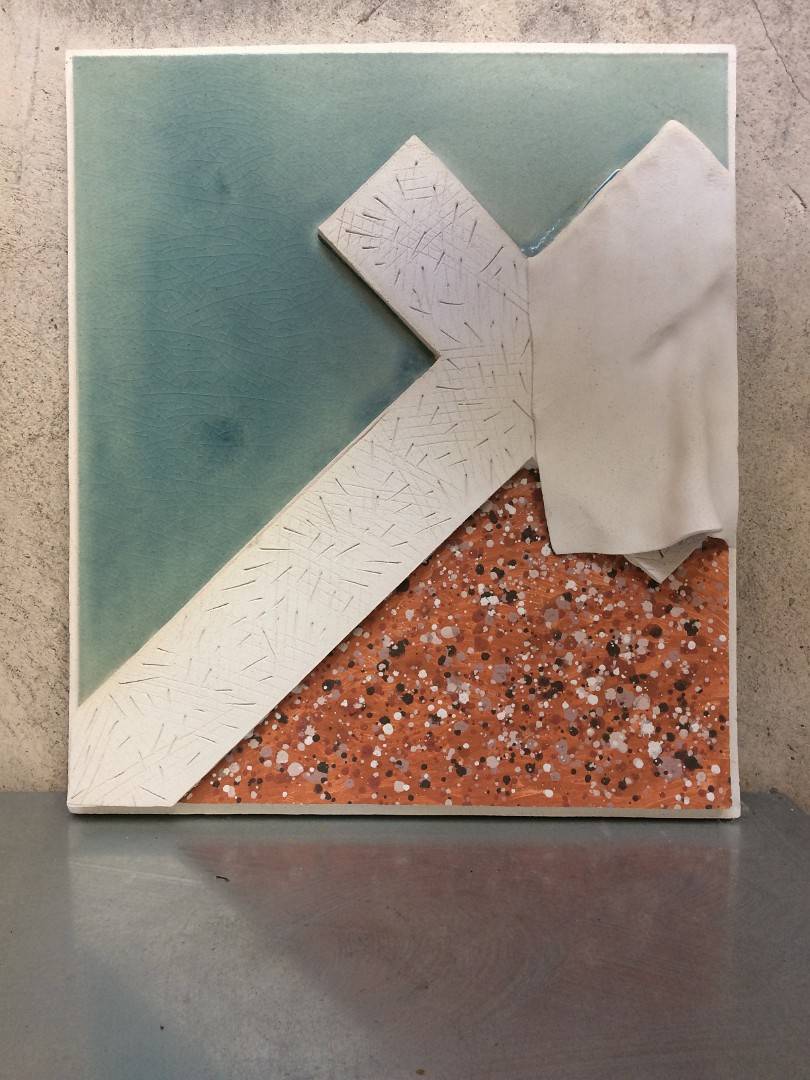 Chemin de croix — Colombes, Station VI, Céramique émaillée — Emmanuel Billon