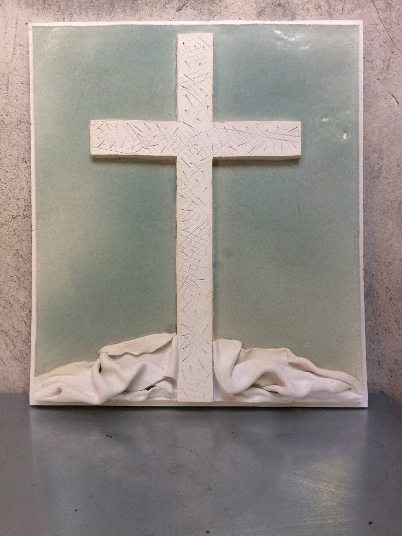 Chemin de croix — Colombes, Station X, Céramique émaillée — Emmanuel Billon
