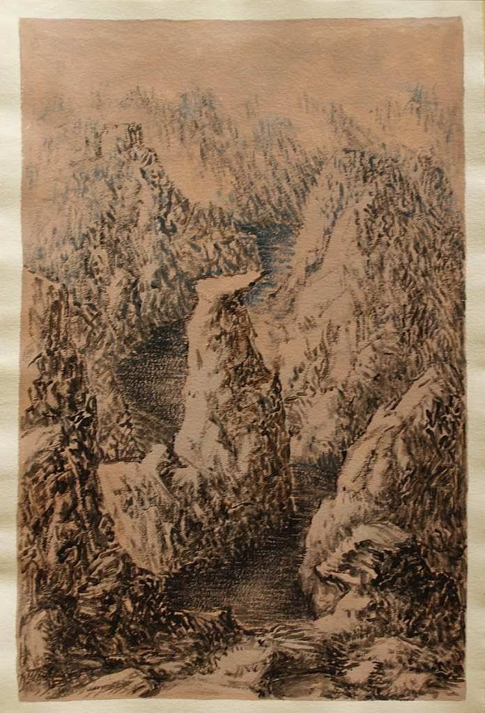 Paysages — tempera, œuvre 3, Tempera sur papier — Emmanuel Billon