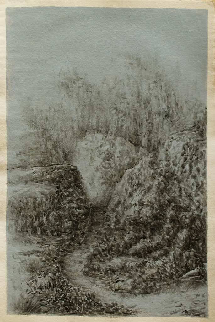 Paysages — tempera, œuvre 7, Tempera sur papier — Emmanuel Billon