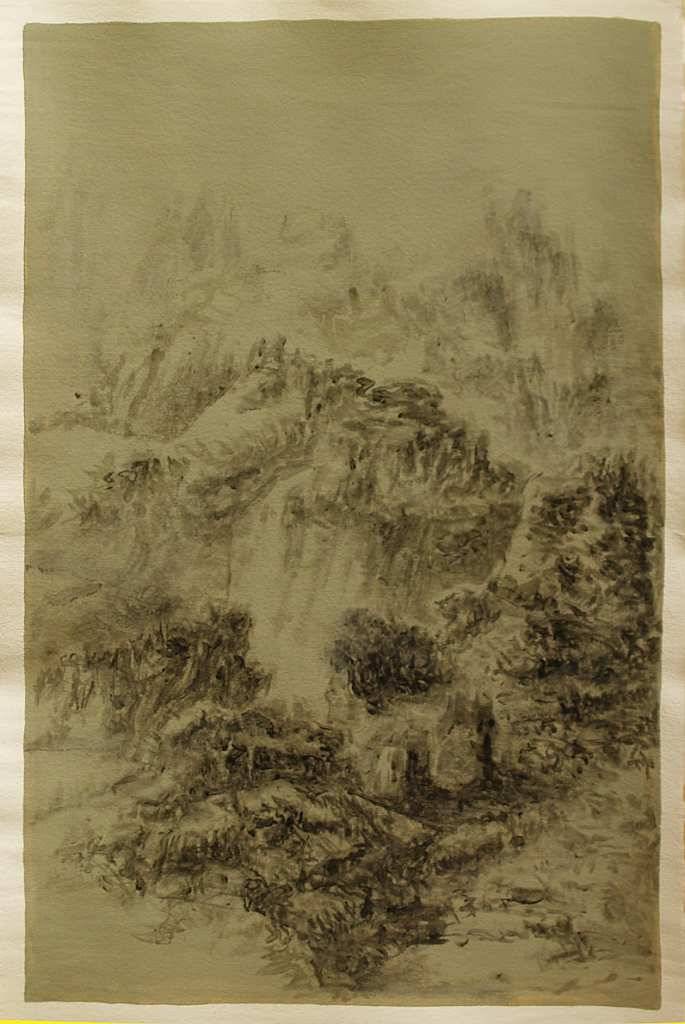 Paysages — tempera, œuvre 13, Tempera sur papier — Emmanuel Billon