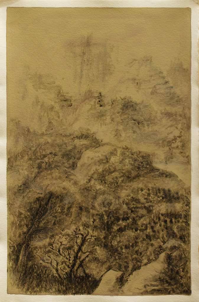Paysages — tempera, œuvre 15, Tempera sur papier — Emmanuel Billon