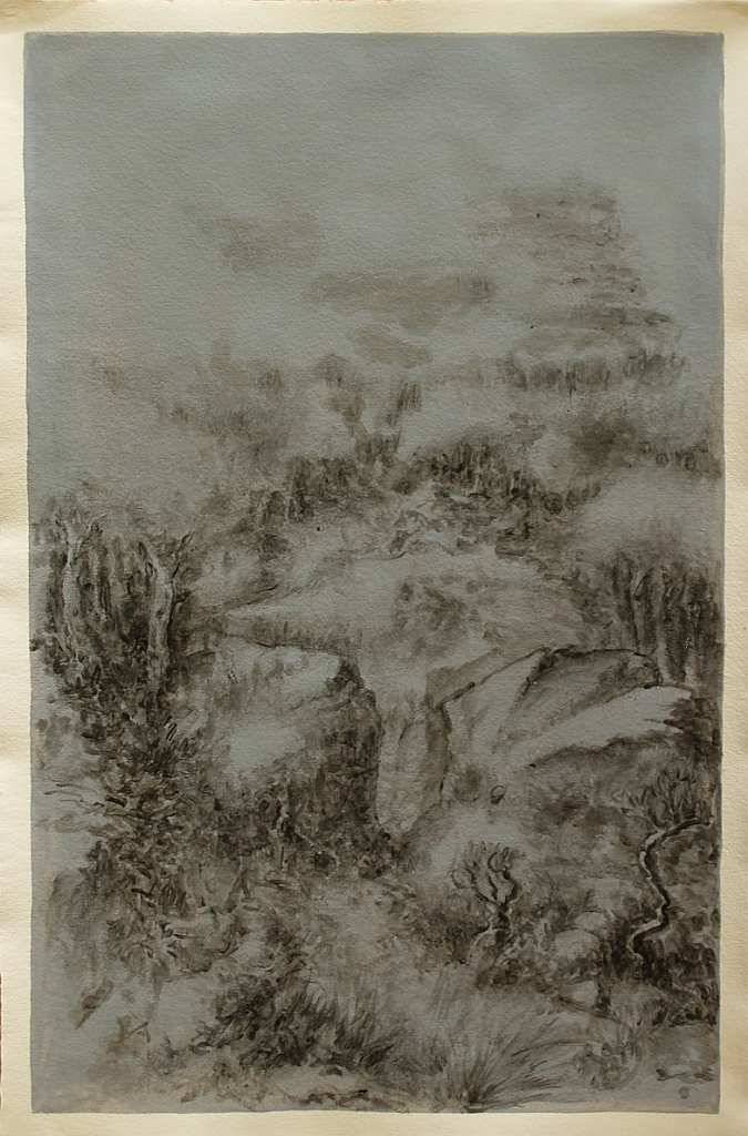 Paysages — tempera, œuvre 18, Tempera sur papier — Emmanuel Billon